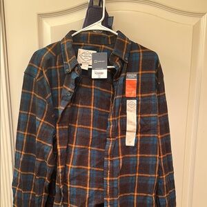 Pendleton Teal and Rust Plaid Shirt